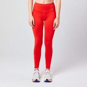 Altra CORE CROP Women's Tight Red | FCS-298574