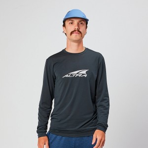 Altra EVERYDAY PERFORMANCE LONG SLEEVE Men's T-Shirt Black | AJC-702561