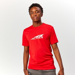 Altra EVERYDAY RECYCLED TEE Men's T-Shirt Red | TJQ-694085