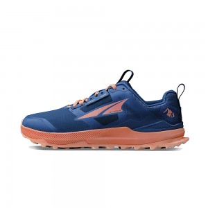 Altra LONE PEAK 8 Women's Trail Running Shoes Navy / Coral | QOS-395207