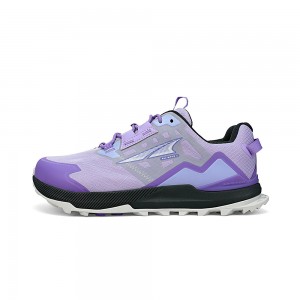 Altra LONE PEAK ALL-WTHR LOW 2 Women's Trail Running Shoes Grey / Purple | XKI-514623