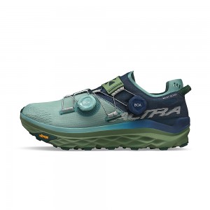 Altra MONT BLANC BOA Men's Trail Running Shoes Blue / Green | AZS-475961