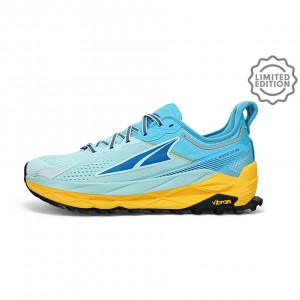 Altra OLYMPUS 5 CHAMONIX Men's Trail Running Shoes White / Blue | XLQ-708195