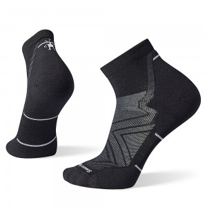 Altra SMARTWOOL RUN TARGETED CUSHION ANKLE Men's Socks Black | RHF-486753