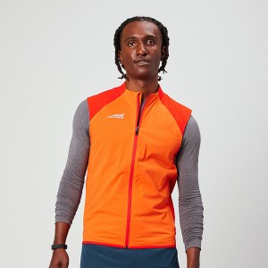 Altra TRAIL WIND VEST Men's Jackets Red | MLG-140896