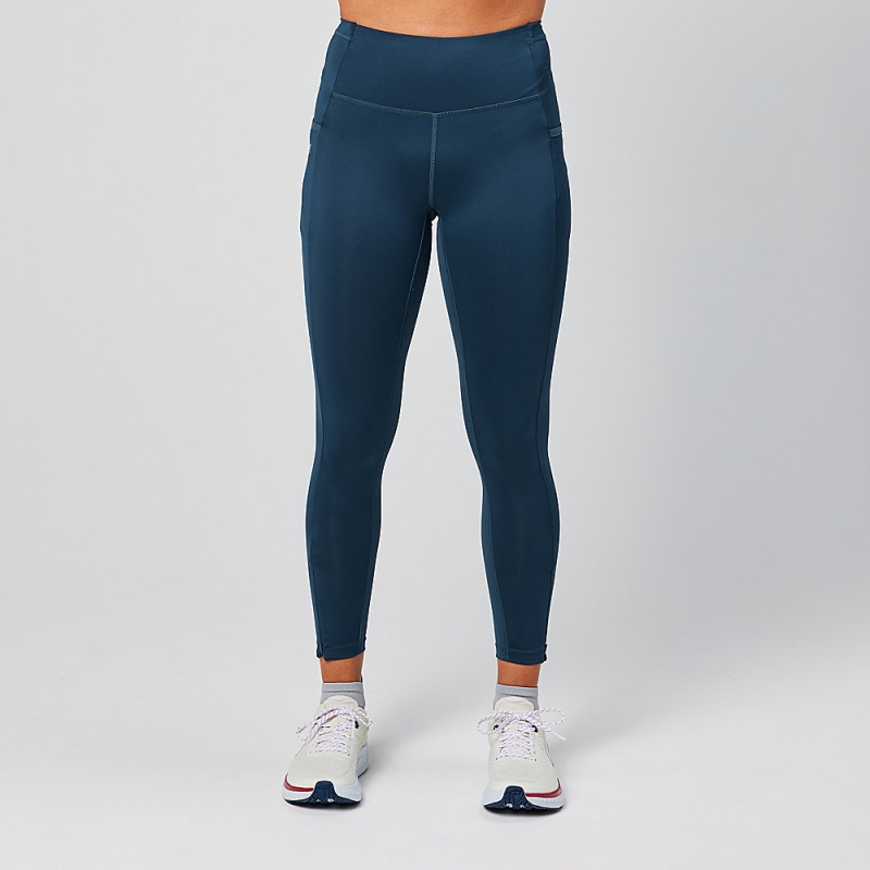 Altra CORE CROP Women\'s Tight Blue | HUA-409257