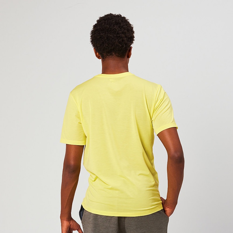 Altra EVERYDAY PERFORMANCE SHORT SLEEVE Men's T-Shirt Yellow | DIS-105438