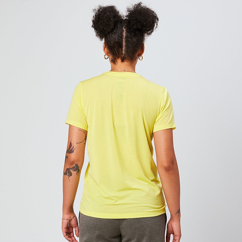 Altra EVERYDAY PERFORMANCE SHORT SLEEVE Women's T-Shirt Yellow | GOR-913728