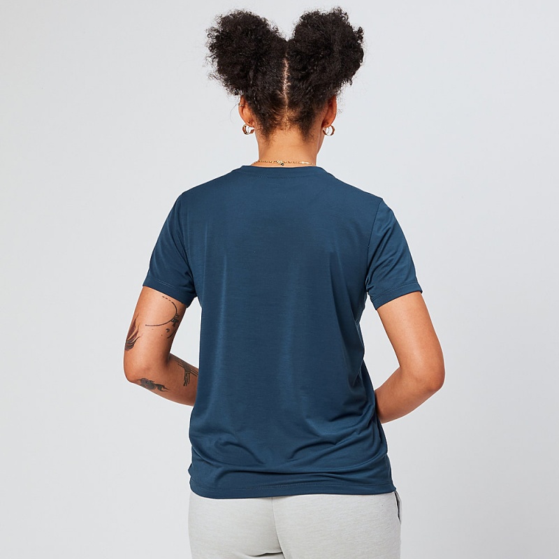 Altra EVERYDAY PERFORMANCE SHORT SLEEVE Women's T-Shirt Navy | DYA-320475