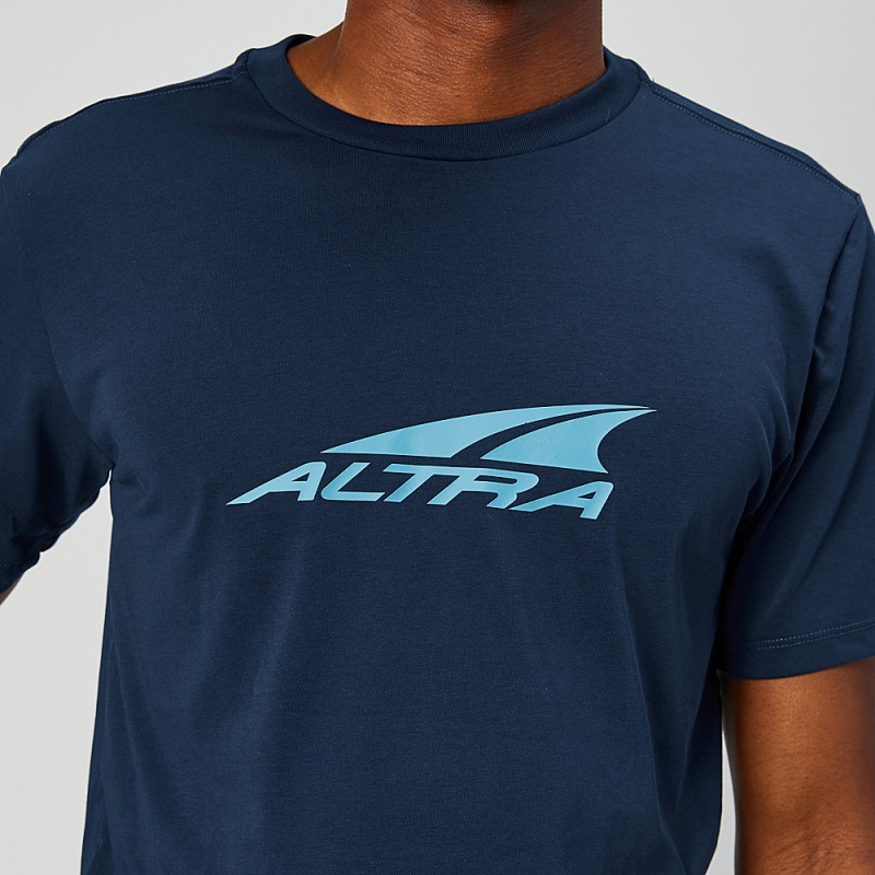 Altra EVERYDAY RECYCLED TEE Men's T-Shirt Blue | MRX-860172