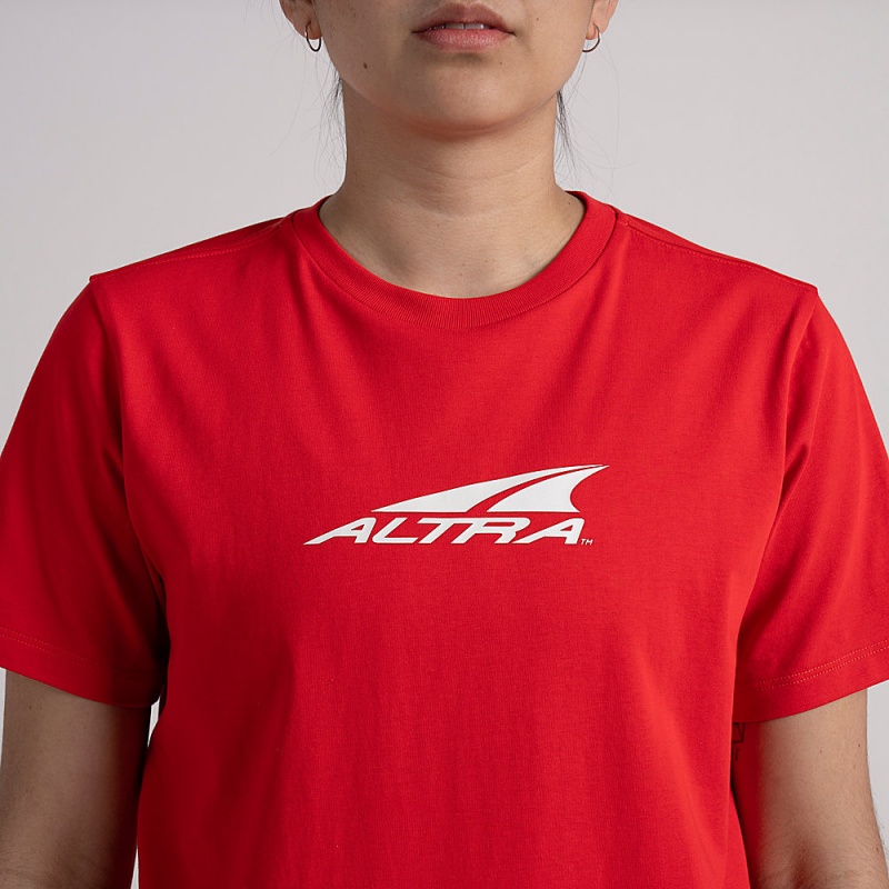 Altra EVERYDAY RECYCLED TEE Women's T-Shirt Red | IDJ-124957