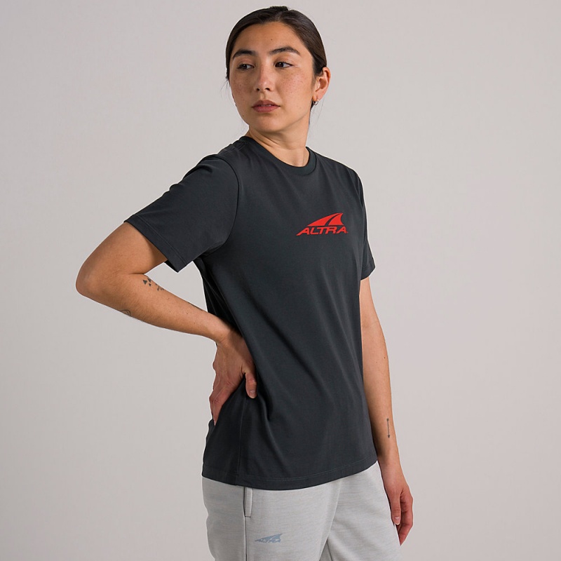 Altra EVERYDAY RECYCLED TEE Women's T-Shirt Black | JLA-087561