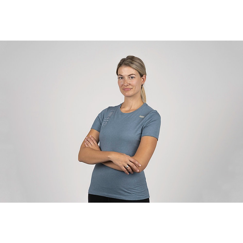 Altra LEGEND SHORT SLEEVE Women's T-Shirt Blue | AHM-607148