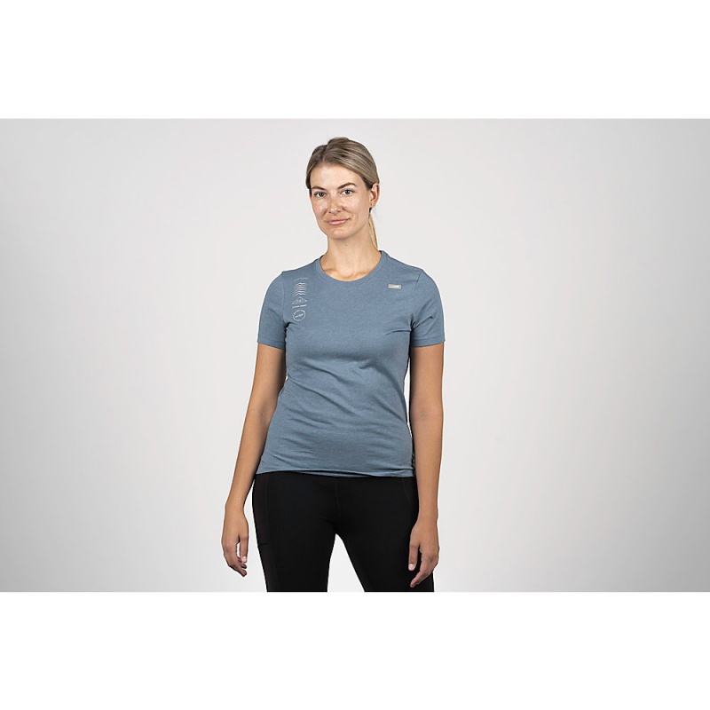 Altra LEGEND SHORT SLEEVE Women\'s T-Shirt Blue | AHM-607148