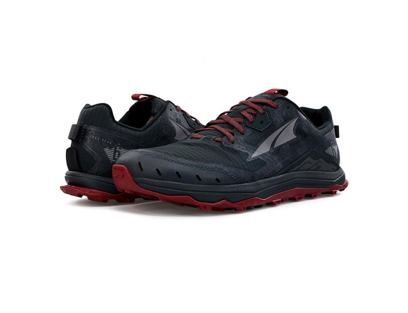 Altra LONE PEAK 6 WIDE Men's Trail Running Shoes Black / Gray | XID-801953