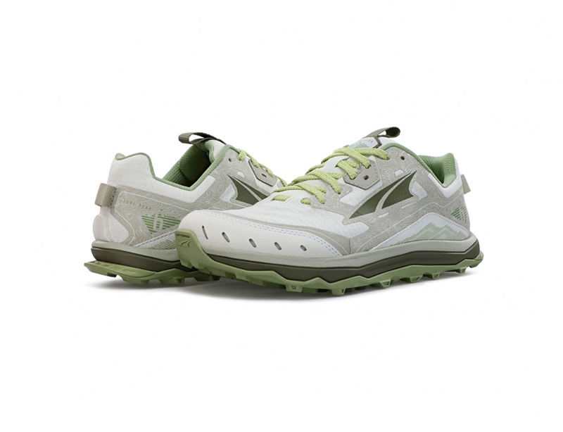 Altra LONE PEAK 6 Women's Trail Running Shoes White / Green | VLG-217430