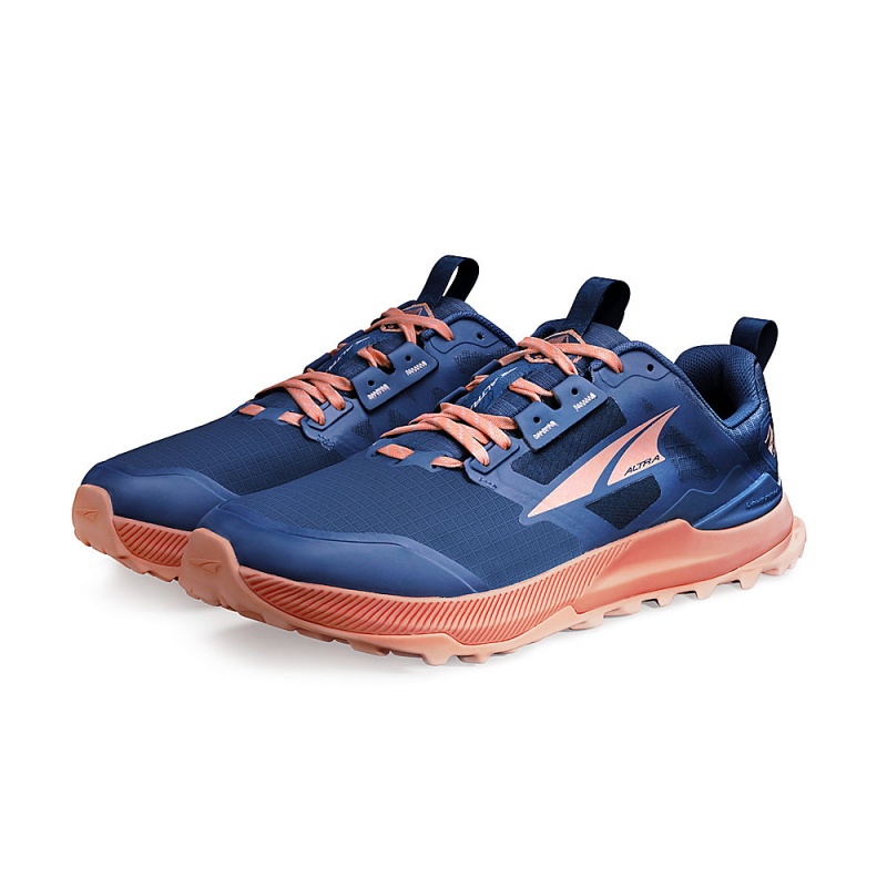 Altra LONE PEAK 8 Women's Trail Running Shoes Navy / Coral | QOS-395207