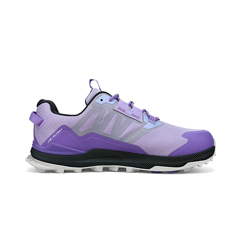 Altra LONE PEAK ALL-WTHR LOW 2 Women's Hiking Shoes Grey / Purple | BIC-154732