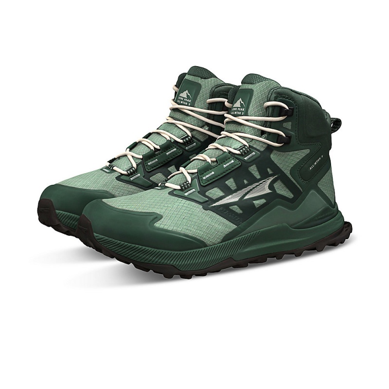 Altra LONE PEAK ALL-WTHR MID 2 Women's Hiking Boots Green | BSR-684139