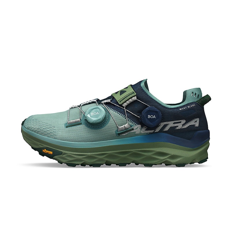 Altra MONT BLANC BOA Women\'s Trail Running Shoes Blue / Green | GZF-385794