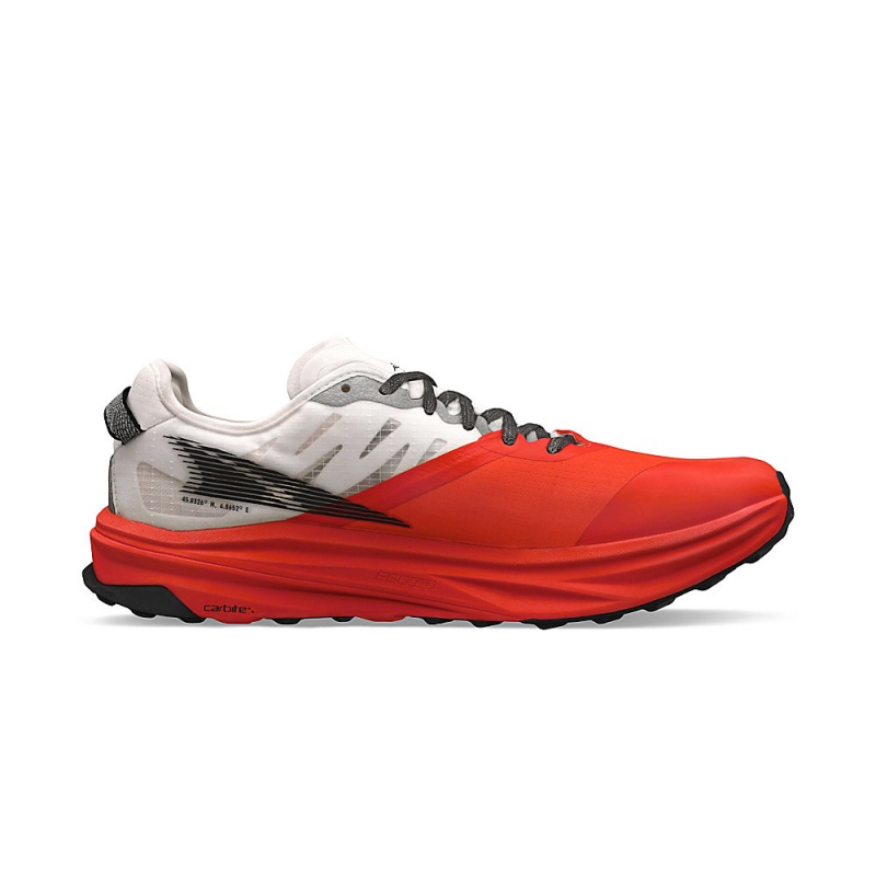 Altra MONT BLANC CARBON Men's Trail Running Shoes White / Coral | OJA-582963