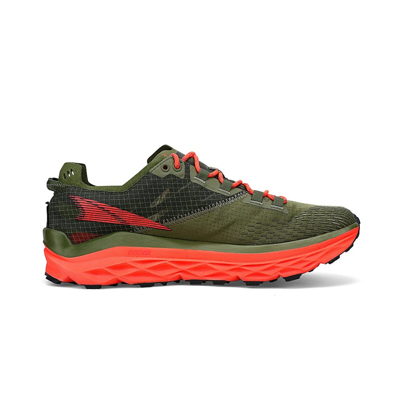 Altra MONT BLANC Men's Trail Running Shoes Olive | ZAS-629510