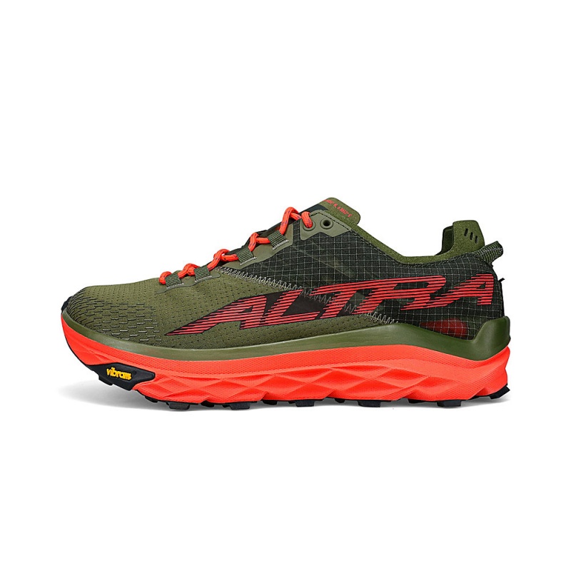 Altra MONT BLANC Men\'s Trail Running Shoes Olive | ZAS-629510