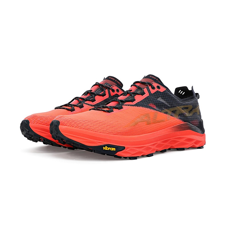 Altra MONT BLANC Men's Trail Running Shoes Coral / Black | IHE-304712