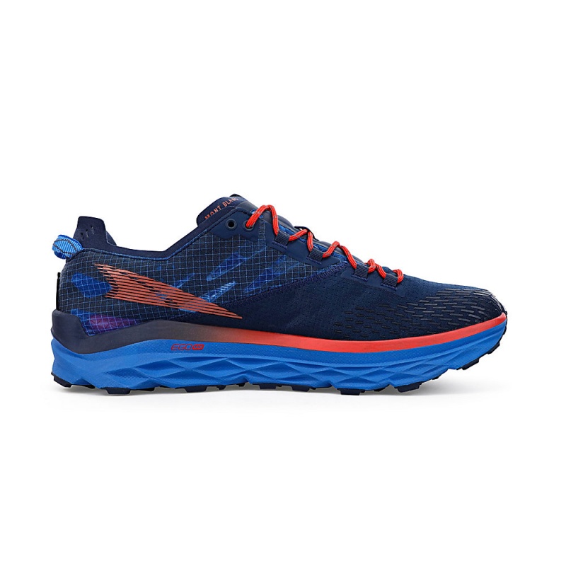 Altra MONT BLANC Men's Trail Running Shoes Blue / Red | KGD-568739