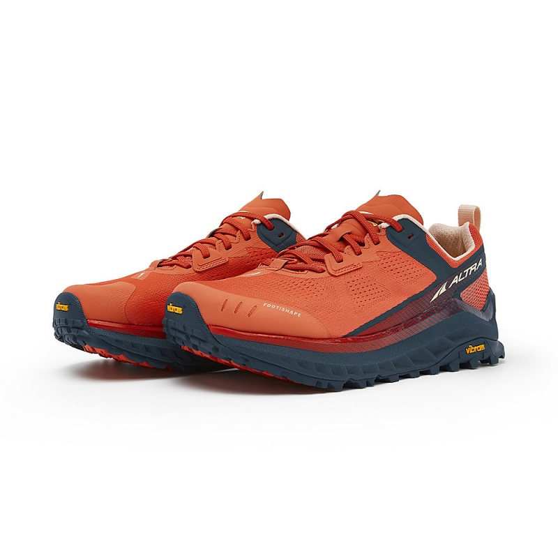 Altra OLYMPUS 4 Women's Trail Running Shoes Navy / Coral | TIZ-547069