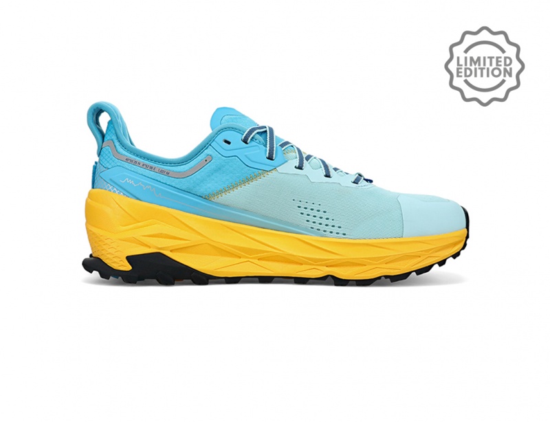 Altra OLYMPUS 5 CHAMONIX Men's Trail Running Shoes White / Blue | XLQ-708195