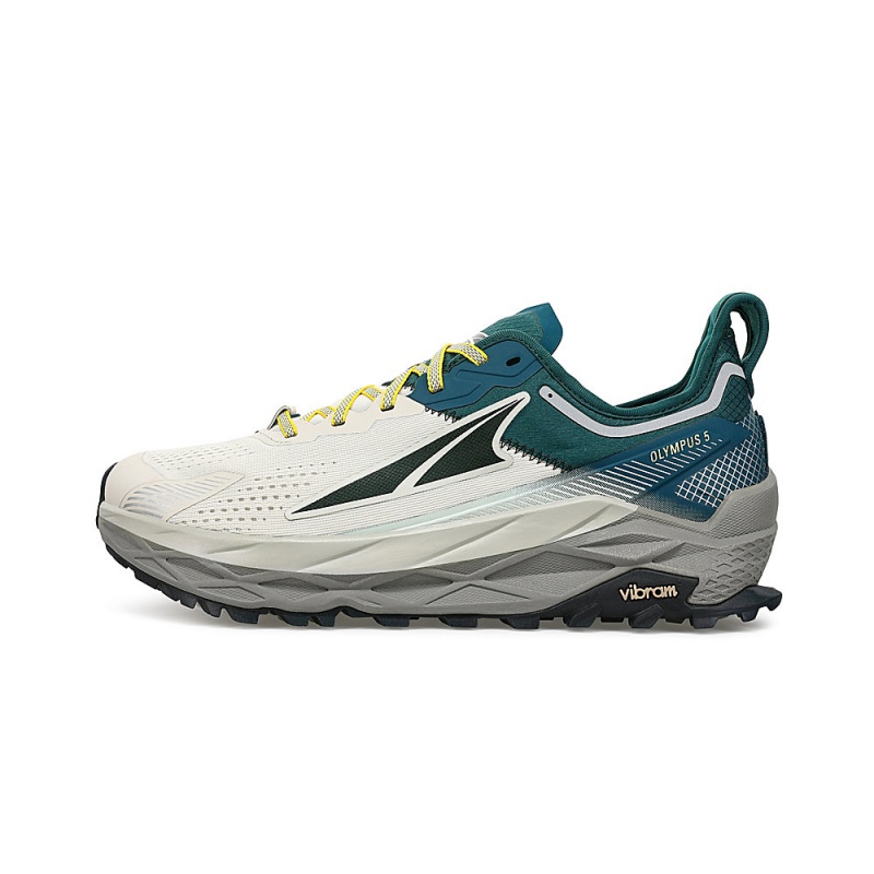 Altra OLYMPUS 5 Men\'s Trail Running Shoes Grey / Turquoise | EWM-325178