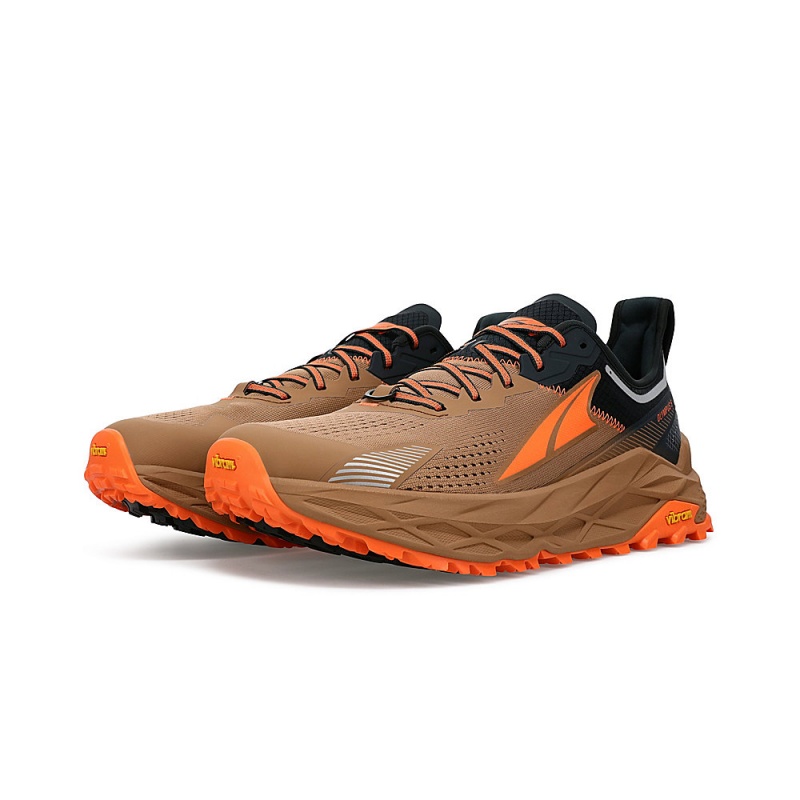 Altra OLYMPUS 5 Men's Trail Running Shoes Brown | EWI-061584