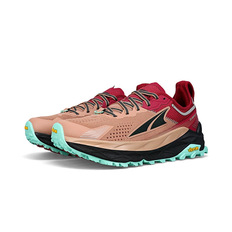 Altra OLYMPUS 5 Women's Trail Running Shoes Brown / Red | ILJ-051946