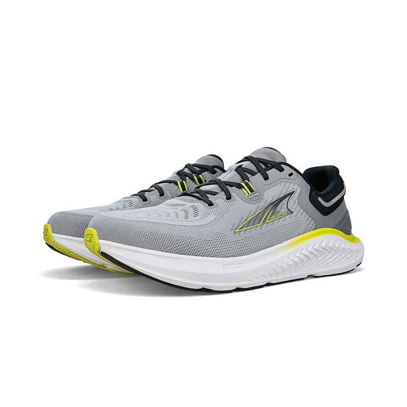 Altra PARADIGM 7 Men's Road Running Shoes Grey / Yellow | NQC-413059