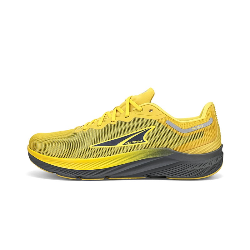 Altra RIVERA 3 Men\'s Road Running Shoes Grey / Yellow | QAG-718342