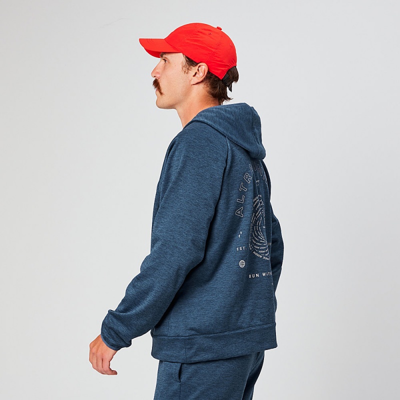 Altra RUN WITHOUT RULES Men's Hoodie Navy | CWQ-269580