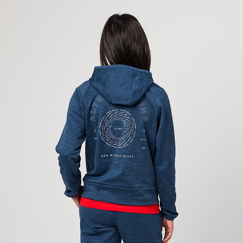 Altra RUN WITHOUT RULES Women's Hoodie Navy | JED-649830