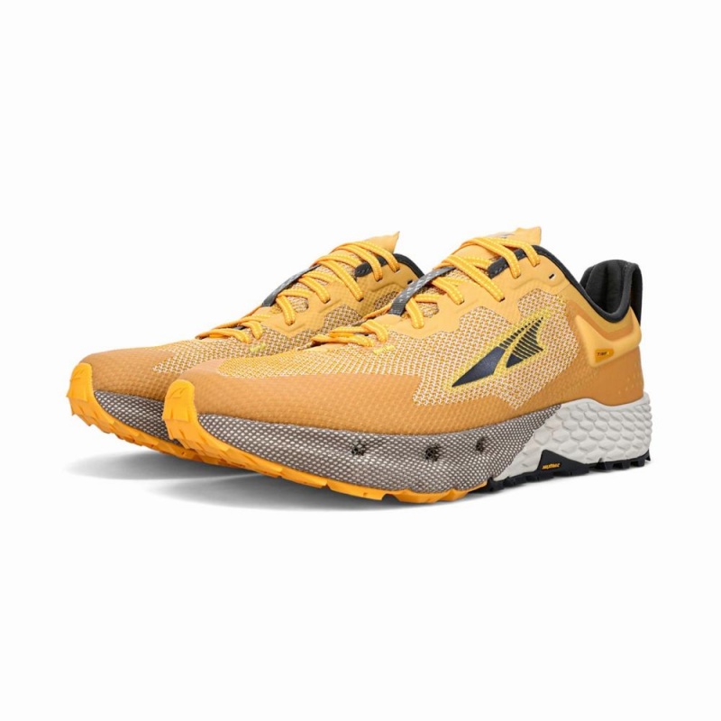 Altra TIMP 4 Men's Trail Running Shoes Gray / Yellow | WKZ-261034