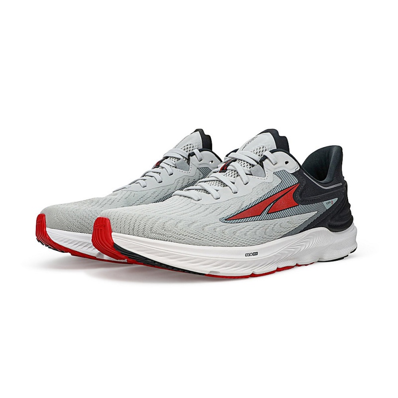 Altra TORIN 6 Men's Road Running Shoes Gray / Red | DRT-218504