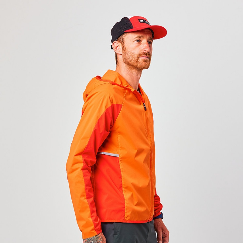 Altra TRAIL WIND Men's Jackets Red / Orange | WKG-023857