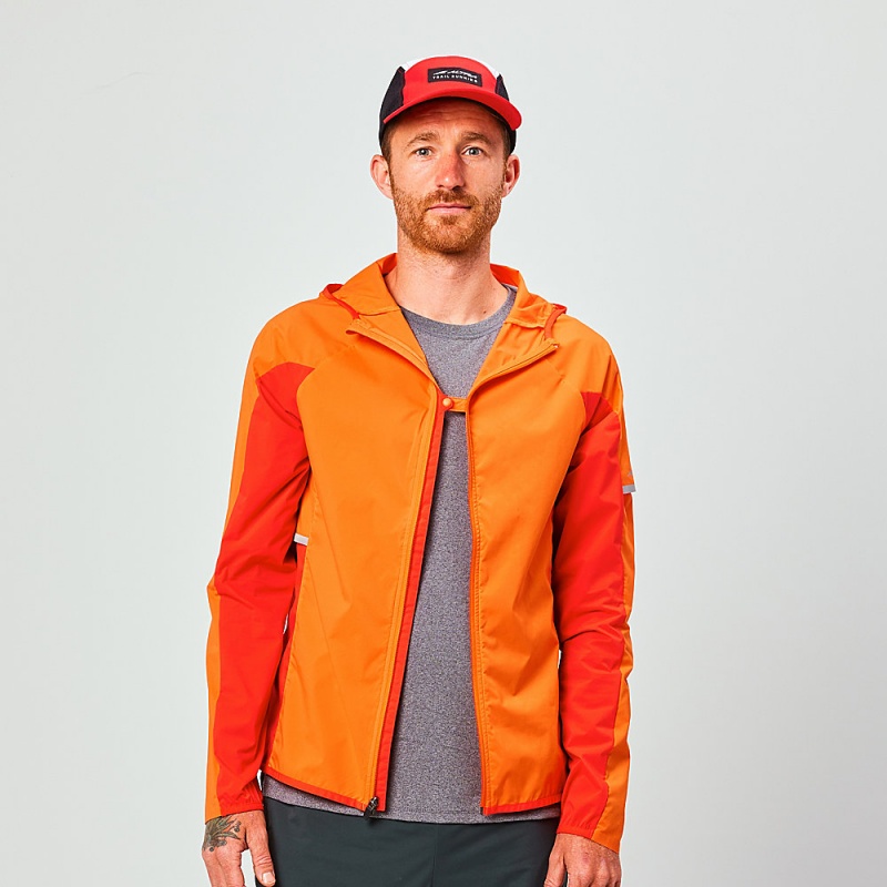 Altra TRAIL WIND Men\'s Jackets Red / Orange | WKG-023857