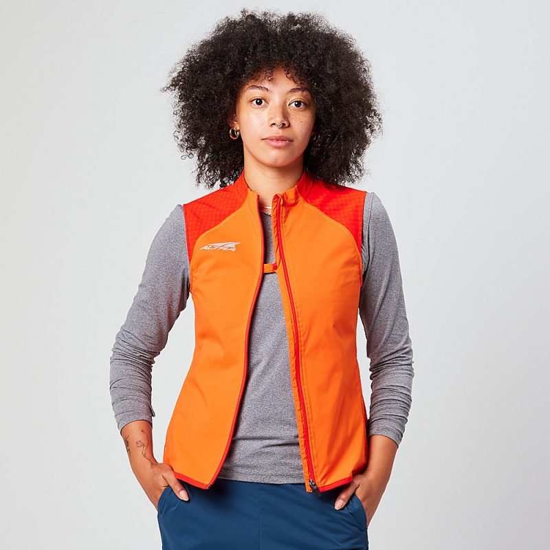 Altra TRAIL WIND VEST Women\'s Jackets Red | VEW-298605