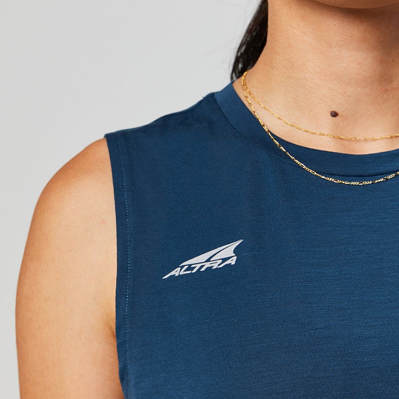 Altra TRAIL Women's Tank Top Navy | NIO-167458