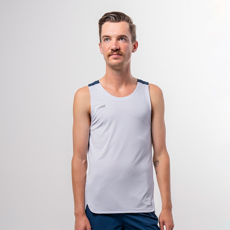 Altra VANISH Men\'s Tank Top Light Blue | KFE-259741