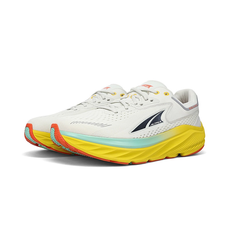 Altra VIA OLYMPUS Men's Road Running Shoes Grey / Yellow | KTE-802973