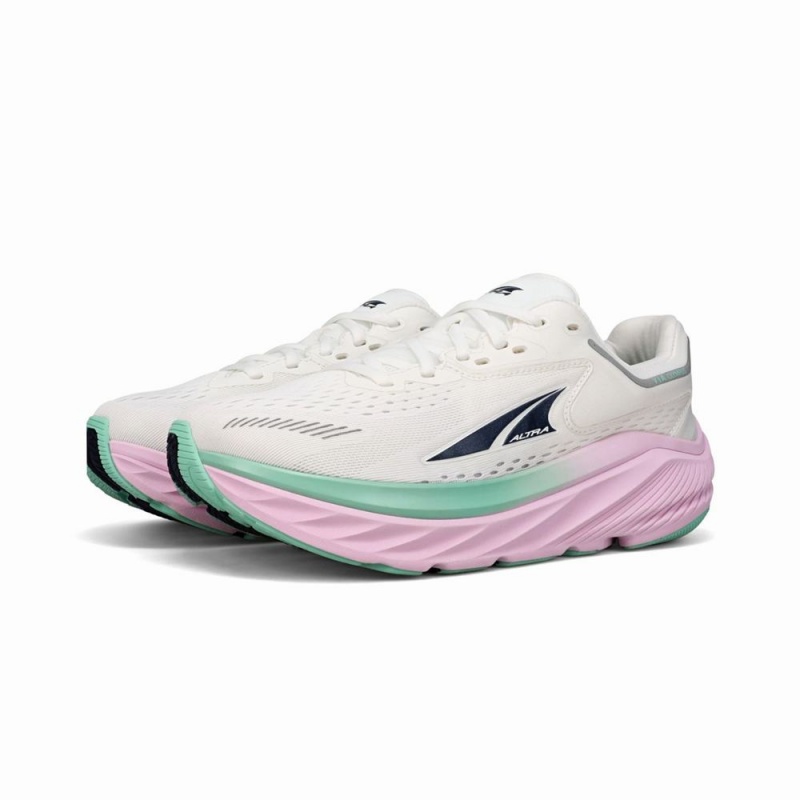 Altra VIA OLYMPUS Women's Road Running Shoes White / Pink | MZA-526073