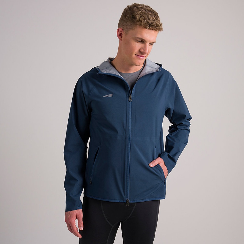 Altra WATERPROOF RUN Men's Jackets Blue | HLV-869741